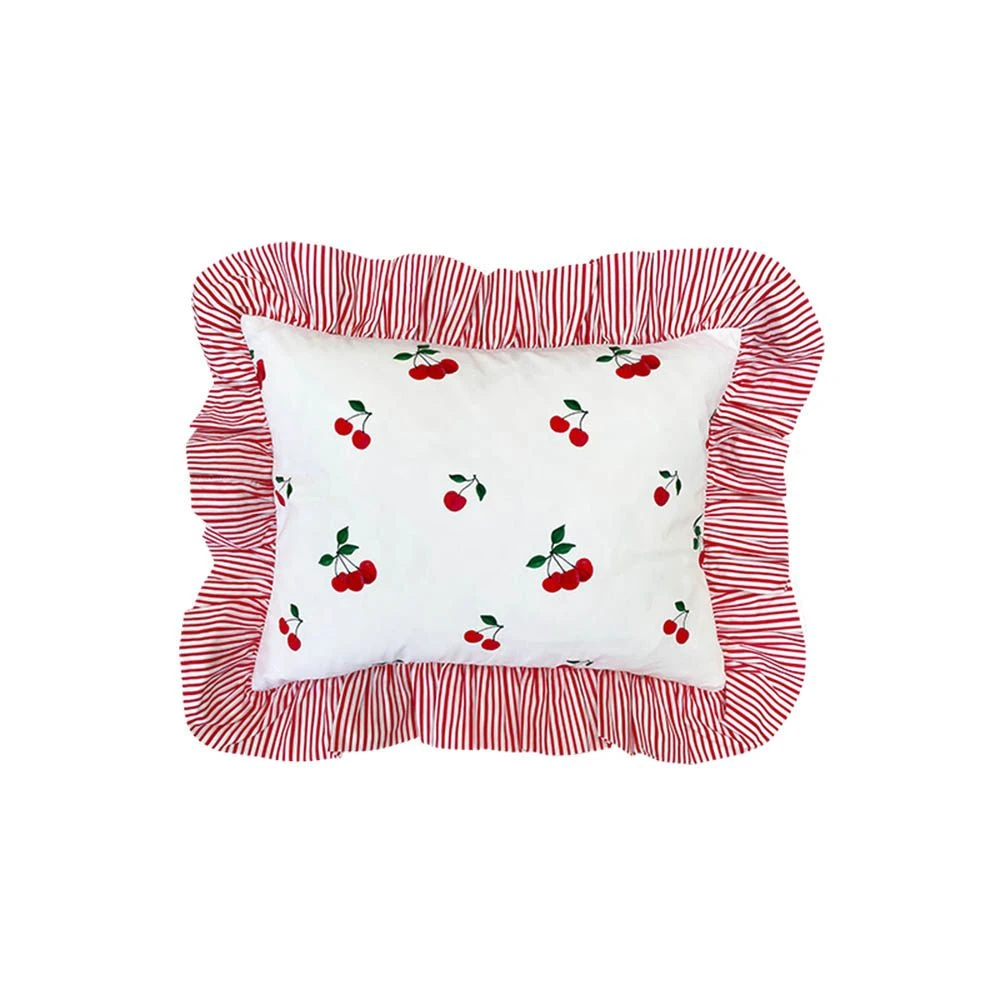 Evie & Skye Ruffled Cherry Quilt And Pillow Set - Image 5