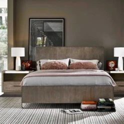 Wiltshire Bedside Table - Charcoal With Stone Top