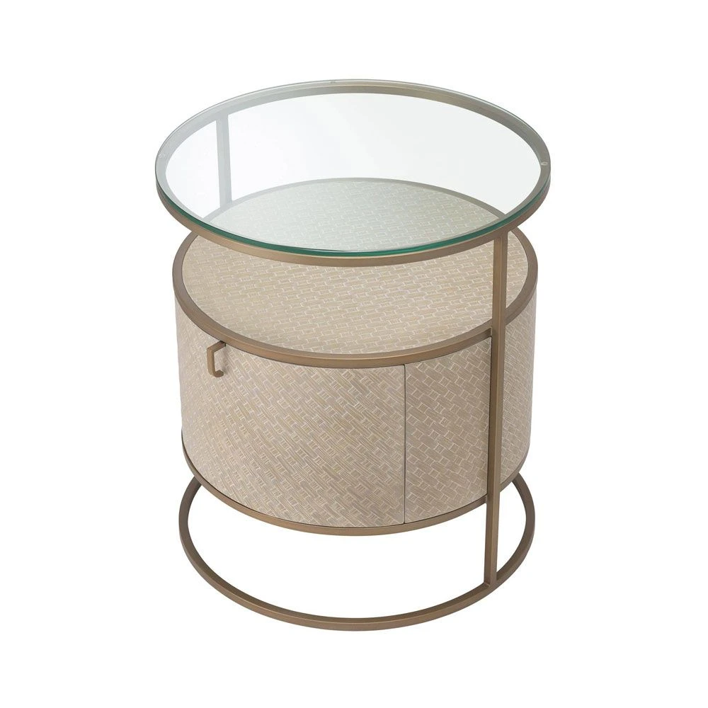 Eichholtz Napa Valley Bedside Table - Washed Oak - Image 3