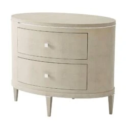 Theodore Alexander Eli Bedside Table - Overcast