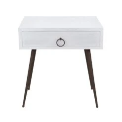 Blanc D'Ivoire Lola Bedside Table - White