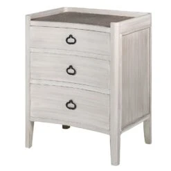 Karine Nordic 3 Drawer Bedside Table