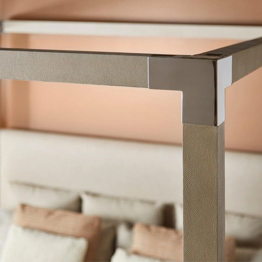 Theodore Alexander Claudia Kingsize Four Poster Bed - Kendal Linen - Image 3