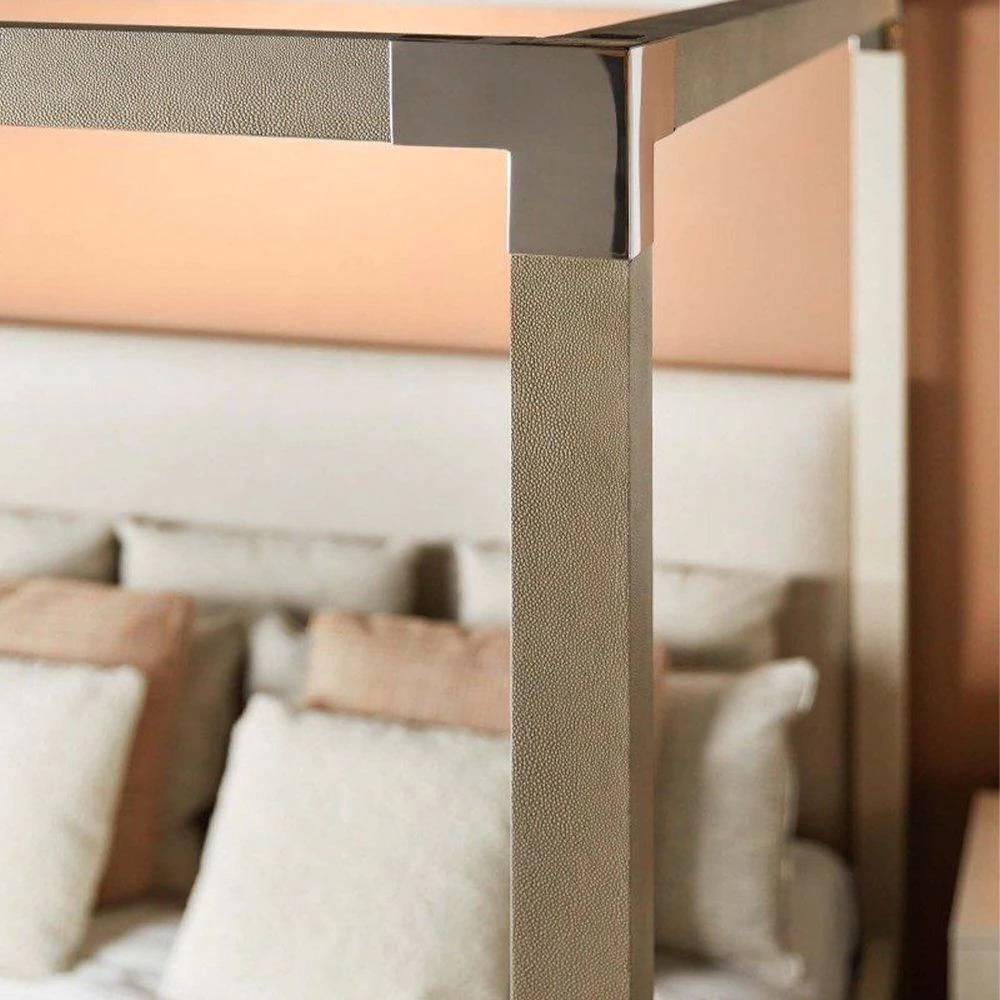 Theodore Alexander Claudia Kingsize Four Poster Bed - Kendal Linen - Image 2