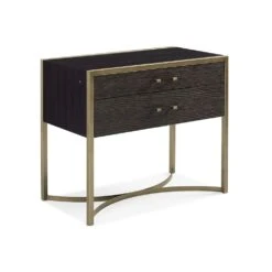 Caracole Remix Large Bedside Table - Cerused Oak
