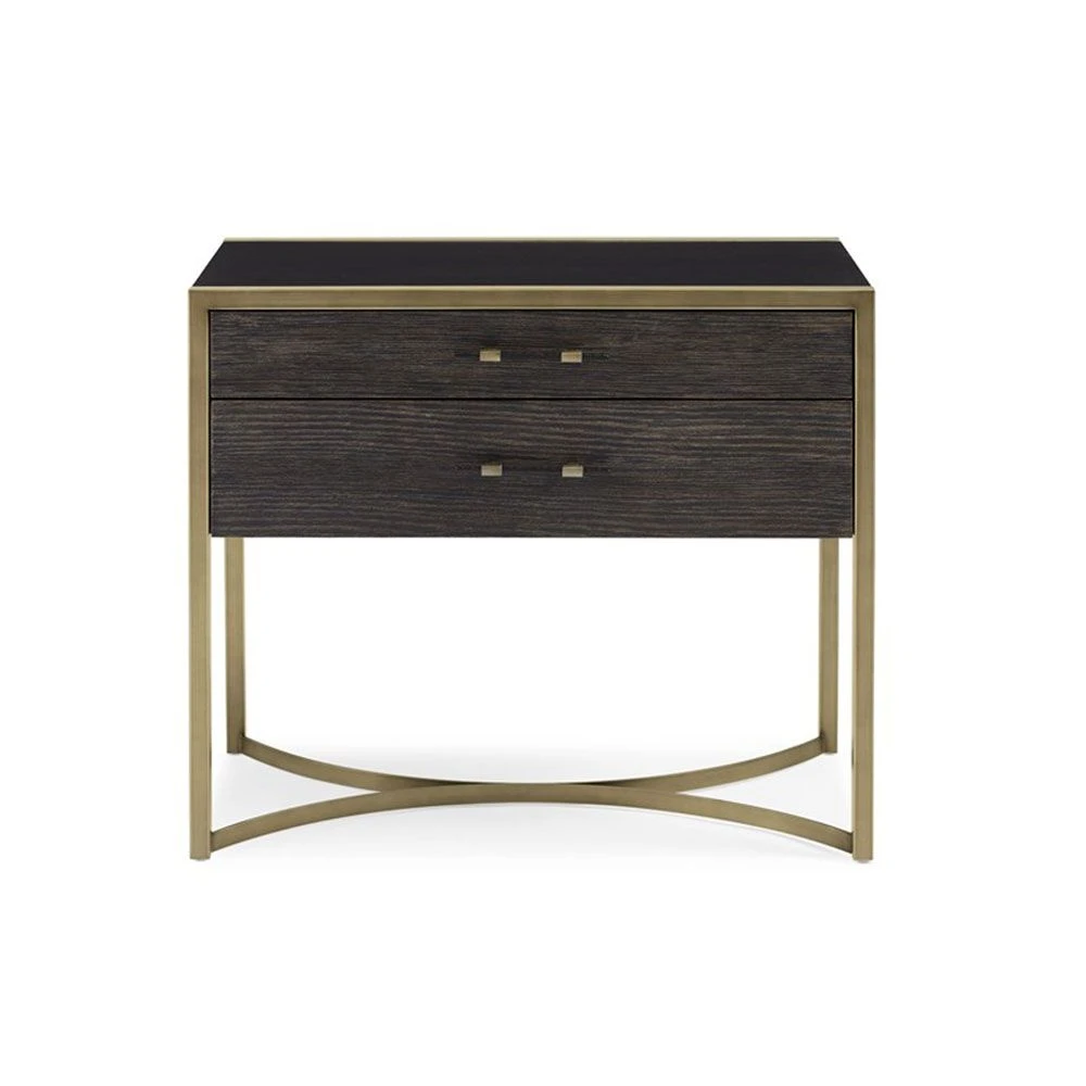 Caracole Remix Large Bedside Table - Cerused Oak - Image 2