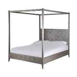 Pascal Four Poster Bed - Kingsize - Grey
