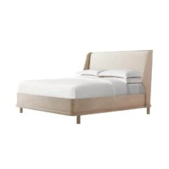 Theodore Alexander Super King Panel Platform Bed - Bermuda Ivory