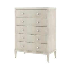 Theodore Alexander Adeline Tall Chest Of Drawers - Overcast