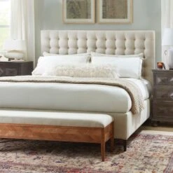 Theodore Alexander Hampton Kingsize Bed - Kendal Linen