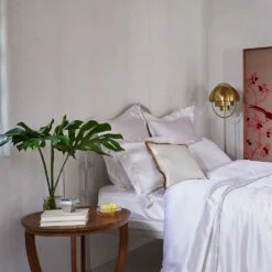 Plain White Silk Flat Sheet